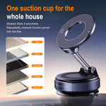 360° Rotate Foldable Car Mount Phone Holder Universal Vacuum Strong Magnetic Multifunctional Navigation Support Bracket