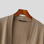 LinkMejor Mens Knitted Striped Long Sleeve Cardigan Casual Solid Color Spring Fall Winter Men's Coat