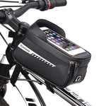 LinkMejor Bicycle Bag Frame Front Tube Cycling Bike Phone Mount Bag Waterproof Phone Case Holder 6.5 Inches Touchscreen Bag Accessories with Reflective Strip