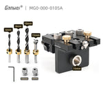 Ganwei Woodworking Drilling Jig Locator CNC Aluminum 3-in-1 6mm 8mm 10mm Dowel Holes 12mm 15mm Cam Lock Holes Adjustable Scale Side Clamp Precision Drill Guide Cabinet Hardware Joinery Jig Furniture Assembly