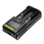 LinkMejor UM2 LCD Display 5V/2A Lithium Battery Charger USB QC Smart Rapid Charger For AA AAA 18650 21700 26650