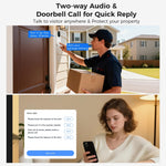 Hiseeu DB04 4MP 2K HD WiFi Doorbell Camera IR Night Vision Motion Sensor Two Way Audio 2.4G 5G Wireless Smart Video Doorbell for Home Security