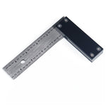 LinkMejor 6 Inch Right Angle Ruler Stainless Steel Marking Gauge With Aluminum Alloy Handle Precision Woodworking Carpenter Square Tool