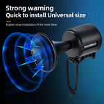 LinkMejor EH-2PLUS 120dB Electronic Bicycle Bell Ring High Sound IPX4 Waterproof Horn Cycling Safety USB Charging Mini Bike Alarm Warning Bell for Road Mountain Electric Kids Bike