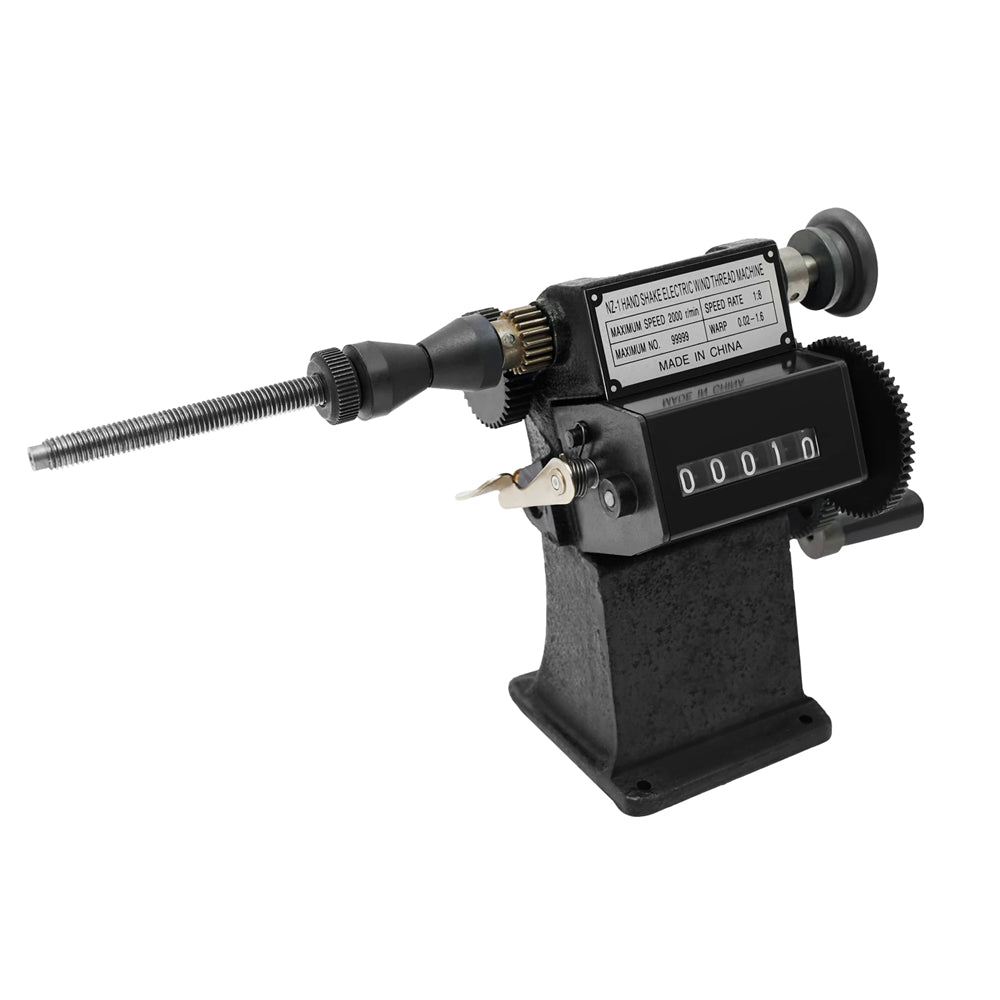 Manual Coil Winder Counter Machine Cast Iron Frame Steel Gear Wire Diameter 02-26mm Mechanical Winding Tool Reliable Compact Design