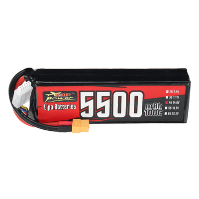 LinkMejor 14.8V 5500mAh 100C 4S 81.4Wh LiPo Battery XT60 Plug for RC FPV Racing Drone Airplane Helicopter Quadcopter