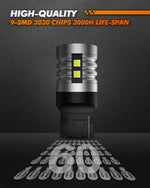 LinkMejor J1 7440 12V 8.5W 1000LM 3030SMD 6500K White LED License Plate Car Reverse Light Plug And Play