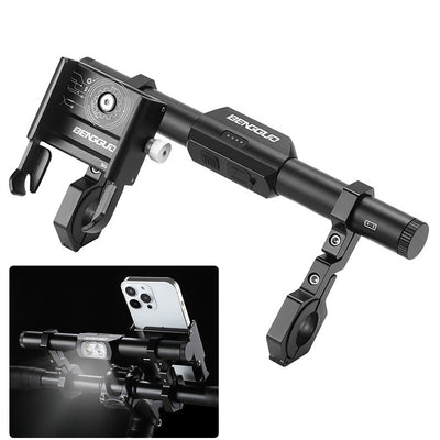 LinkMejor BG-0797 400LM Bicycle Headlight Handlebar Extension Bracket with Phone Holder Type-C Charging Waterproof Bike Mount  (No Batteries)