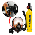 [US Direct] DEDEPU S5000PLUS-B 1L Scuba Tank Oxygen Diving Cylinder with 8-20 Minutes Respirator Breathing Portable Snorkeling Scuba Tank Kit with Snorkel Mask Adapter