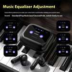 TY01 TWS bluetooth 6.0 Earbuds AI Wireless Translation Earphone with 2.01-inch Screen AAC Audio 48H Playback In-ear Sports Headphones