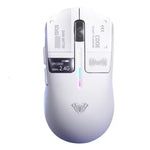LinkMejor SC650 Tri-mode Gaming Mouse with Smart Screen Display PAW3311 Sensor RGB Lighting 800-12000DPI 1000Hz 500mAh Battery Lightweight Design E-sports Gamer Mice for PC Laptop Computer