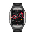 QX18 2.01-inch HD Screen GPS Compass 630mAh Battery LED Flashlight Voice Assistant bluetooth Call Heart Rate Blood Oxygen Monitor Sleep Monitoring Breathing Exercise Multi-sport Modes IP68 Waterproof Smart Watch