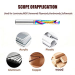 1 pc Single Flute O-Flute Carbide Router Bit 1/4'' Blade Diameter for CNC Router Micro Milling Machine Wood Timber MDF Synthetic Board Laminate