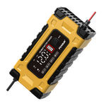 LinkMejor 12V 24V 10A Battery Charger with Intelligent Repair Screen Display for Cars and Motorcycles