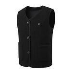 LinkMejor HV-16T Heating Vest 16 Heating Areas Teddy Fleece Wram Comfortable Vest Self Heating Vest Usb Electric Thermal Vest Jacket