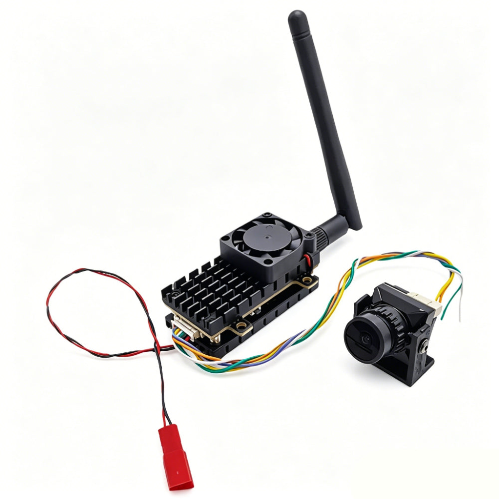 LinkMejor 5.8GHz 48CH 3W Adjustable Power VTX FPV Transmitter with MINI B19 1500TVL FPV Camera 2.1mm Lens for FPV Racing Drones