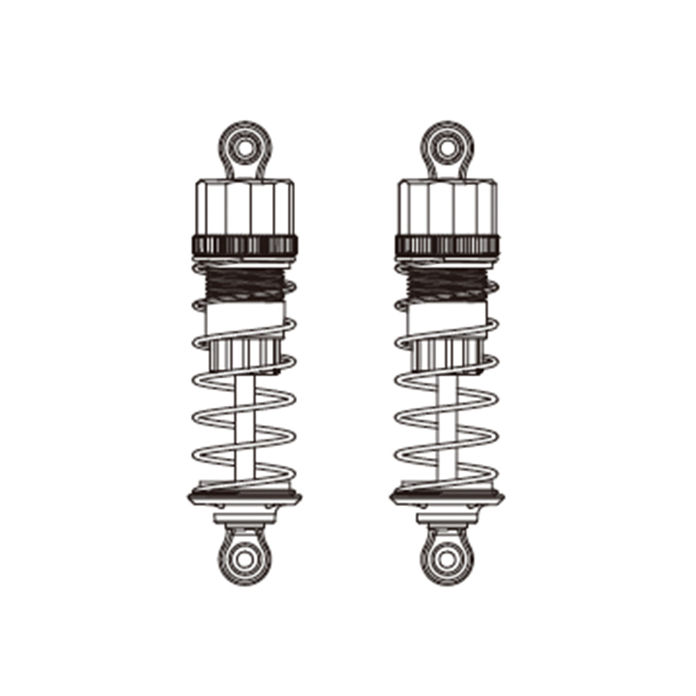LinkMejor 16207 1/16 Original RC Car Spare Parts Front/Rear Metal Oil Shock Absorbers Vehicle Model Accessories 16510 16500