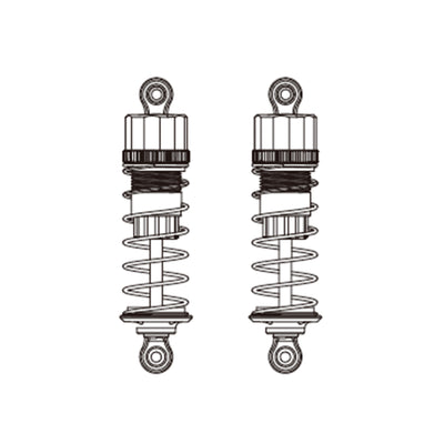 LinkMejor 16207 1/16 Original RC Car Spare Parts Front/Rear Metal Oil Shock Absorbers Vehicle Model Accessories 16510 16500