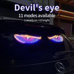 Universal Car Devil's Eye Decorative Light USB 5V Eye Decorative Light With 11 Modes Big Eyes Decorative LED Lamp