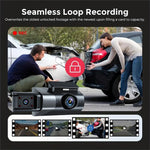 3 inch IPS Screen 3-Channel Driving Recorder 1080P HD 360° Rotation Dash Cam Without / With WiFi Loop Recording