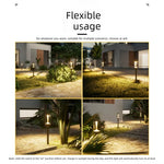 Elfeland 2Pcs Solar LED Garden Light Auto Light Control 600mAh Solar Charging Waterproof High Efficiency Ground Lawn Lamp for Outdoor Courtyard Pathway