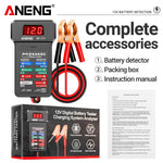 LinkMejor BT-171 Battery Tester 12V LCD Digital Auto Battery Analyzer Charging Cranking System Tester Car Battery Checker Diagnostic Tool