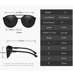 Men's Polarized Sunglasses Fashion Round Driving Sun Glasses for Unisex Classic Male Eyewear Travel Hiking Fishing Sunglasses