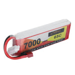 LinkMejor Power 7.4V 7000mAh 65C 2S LiPo Battery T Plug for RC Car