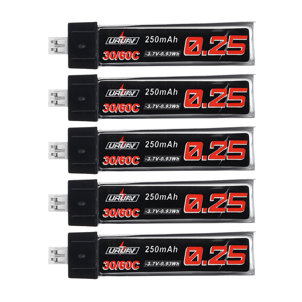 5Pcs LinkMejor 3.7V 250mAh 30C/60C 1S Lipo Battery PH2.0 for Tiny Whoop TINY6 6X