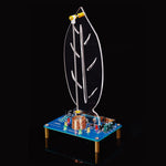 HU-076 DIY Electromagnetic Swing Kit USB to DC 5V Adjustable Amplitude LED Lights Stable Oscillation Magnetic Drive System