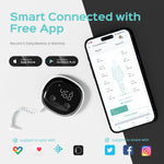 Smart Digital Body Tape Measure bluetooth Rechargeable 1.5m 60inch High Precision 0.1cm App Sync Multiple Users Fitness Weights Loss Muscle Gain Pregnancys Tracking Tools