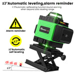 LinkMejor 4D 16 Line Green Laser Level IP54 Self-Leveling 4000mAh Battery Touch Screen for Indoor/Outdoor Construction