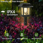 Elfeland 2Pcs/4Pcs Solar Pathway Light Auto Operation Waterproof IPX4 Long Duration Efficient Solar Panel Charging for Outdoor Garden Landscape Lighting