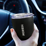 HiBREW 240ml Portable Hanging Ear Style Coffee Thermal Mug Foldable Filter Stainless Steel Double Wall Vacuum Insulated Coffee Cup