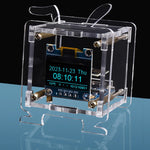 DC5V ESP8266 DIY Electronic Kit Mini Clock Kits OLED Display with Shell DIY Soldering Project