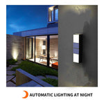 2pcs Solar Outdoor Courtyard Wall Lamps Automatic Sensor Waterproof Garden Villa LED Light Solar Panel Night Lighting