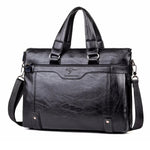 14-inch Men's Hand Bag Large Capacity Business Casual Briefcase Simple Fashionable Sold Laptop Messenger Bag for Work Travel