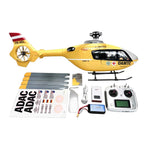 LinkMejor EC135 450 Class 2.4G 11CH Yellow Red Tail 4 blades GPS Stabilized Scale RC Helicopter RTF With X2 Flight Controller