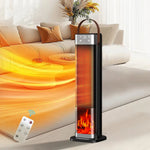 Tevorex Portable Flame Space Heater 2000W Electric Heater with Remote Control 12H Timer PTC Ceramic Heating Safety Heat for Home Bedroom