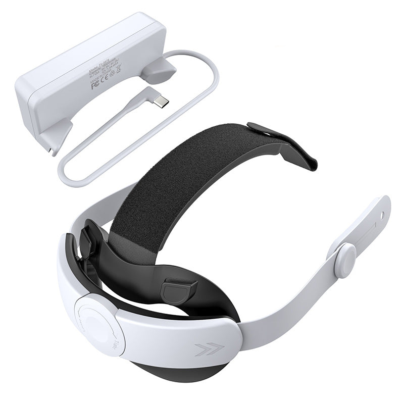 LinkMejor TY-3878 Adjustable Battery Head Strap Replacement with 18500mWh Battery Pack Helmet Headband Charger for Meta Quest 3S VR Accessories