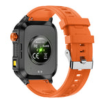 LinkMejor V35 2.01-inch HD Screen LED Flashlight 1100mAh Massive Battery Compass Voice Assistant bluetooth Call Heart Rate Blood Oxygen Monitor Sleep Monitoring Multi-sport Modes IP68 Waterproof Smart Watch
