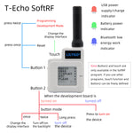 LinkMejor® T-Echo SoftRF NRF52840 LoRa SX1262 433/868/915MHz Wireless Module L76K 1.54 E-Paper BME280 Sensor for Arduino