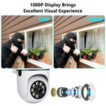 5G Dual Band Wireless WiFi Surveillance Camera Night Vision Motion Detection 2-way Audio APP Remote Monitoring Alarm Push Outdoors Safety Camera