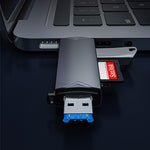 DM-HC61 6-in-1 OTG Type-C SD TF Card Reader USB 3.0 Micro USB Flash Drive Adapter 5Gbps High Speed Transmission Multifunctional Card Reader