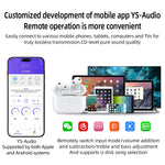 LinkMejor YS-T100w Bluetooth Power Amplifier 100W TWS Zinc Alloy Hi-Fi Audio Receiver Wireless Streaming 5.3 Frequency Range 20Hz-20KHz Lossless Playback Multiple Inputs for Home Theater
