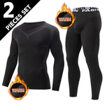 LinkMejor Men's Thermal Underwear Set, Long johns set, Compression Thermal Base Layer Set, Moisture Wicking & Breathable Basic Long Sleeve & Letter Belt Leggings Winter Thermal Wear, Men's Thermal Clothing