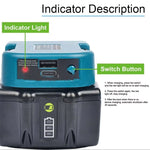 1pc For Makita 18V With USB With Type-C Battery Holder For Makita 18V Battery BL1840 BL1850 BL1860 Charger Adapter Fast Charging