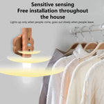 LinkMejor Motion Sensor Night Light Kitchen Cabinet Light Usb Rechargeable Wall Light Home Bedroom Table Lamp Bedside Lamp
