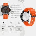 LinkMejor Men Sport Watch TPU Strap Simple Dial Quartz Wristwatch Waterproof Watch