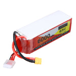 LinkMejor 22.2V 6000mAh 65C 6S LiPo Battery XT60 Plug for RC Drone